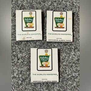 Lot 3 Vintage Matchbook Holiday Inn Hotel Rocky Mount NC North Carolina STAINED